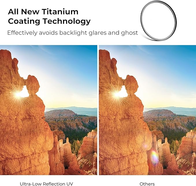 K&F CONCEPT 43mm Ultra-Low Reflectivity MCUV Lens Protection Filter 28 - Image 3
