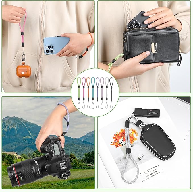 FrgKbTm Hand Wrist Strap Lanyard, Adjustable Nylon Colorful - Image 7