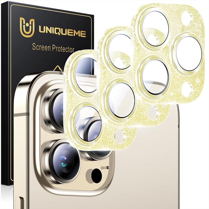 UniqueMe 3 Packs Compatible for iPhone 14 Pro Max/iPhone 14 Pro Camera Lens by UniqueMe
