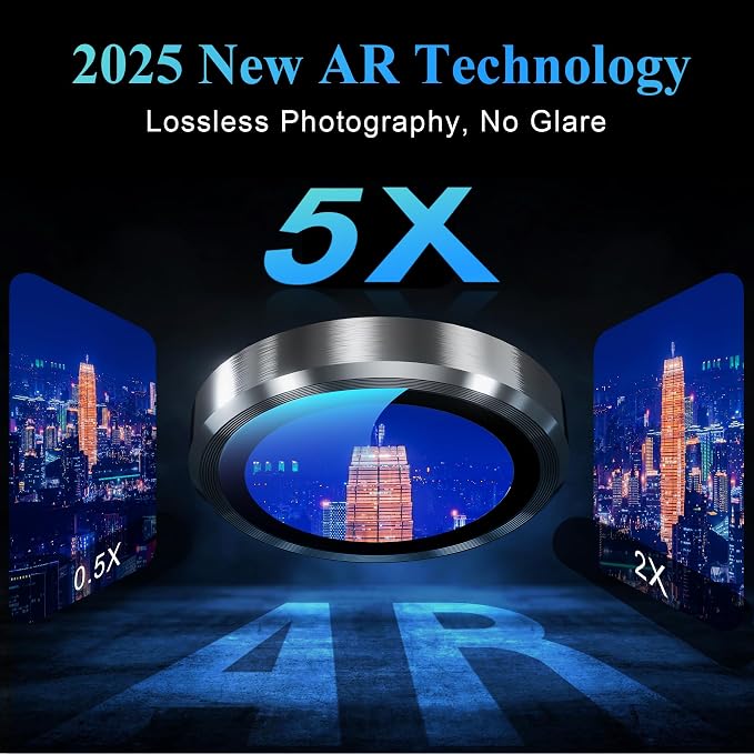 YWXTW Camera Lens Protector for iPhone 17 Pro/iPhone 17 Pro Max, Tempered Glass - Image 4