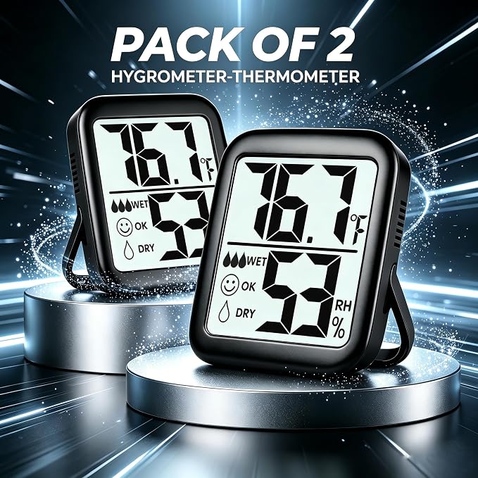 Antonki 2 Pack Room Thermometer - Image 9