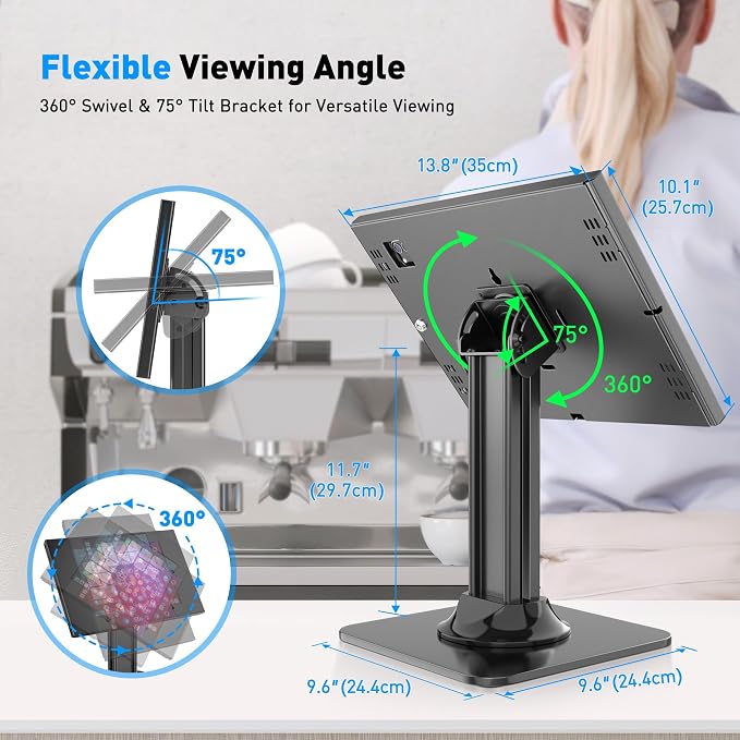 AboveTEK Anti-Theft iPad Kiosk Stand – POS iPad Security Mount - Image 5