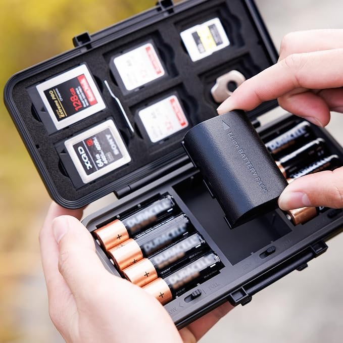 JJC Multi-Function Camera Battery Memory Card Storage Case - Image 9