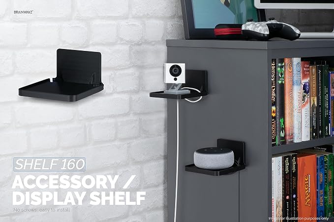 BRAINWAVZ Drill Free Wall Mount Shelf - Image 9