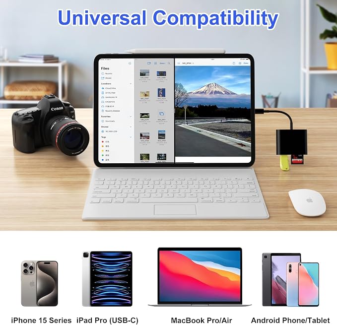 SD Card Reader, USB 3.0 Type C High Speed to SD/TF Card Adapter - Image 4