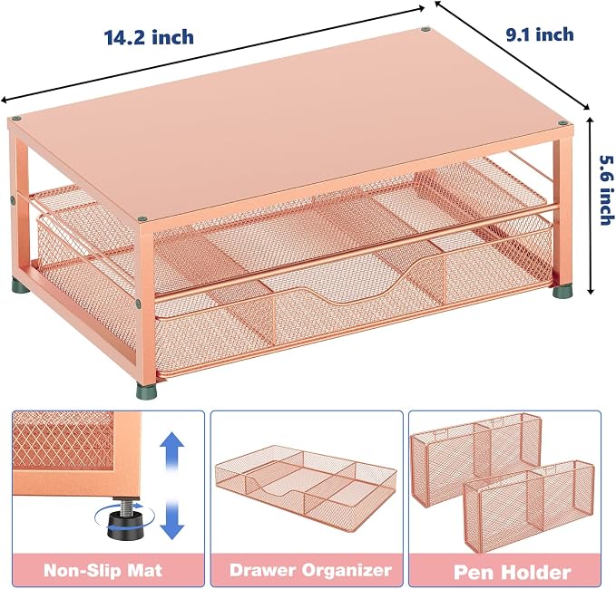 OPNICE Desk Organizers and Accessories, 2-Tier Computer Monitor Stand - Image 3