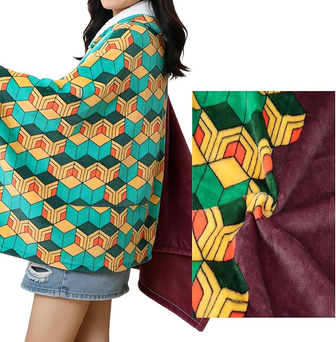 Juejuezi Hooded Wearable Blanket Hoodie Throw Blanket Cloak Cosplay Costume - Image 3