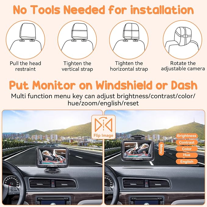 Rohent Baby Camera for Car 2 Pack - Image 8