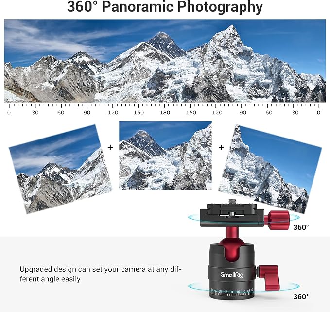 SmallRig Tripod Ball Head 360 Degree Rotating Panoramic Ballhead - Image 2