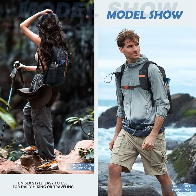 BECOJADDE 15L Small Hiking Backpack - Image 8