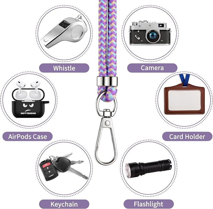CACOE Phone Lanyard 2 Pcs-1 Pcs Adjustable Neck Strap, 2 Pads, Universal - Image 4