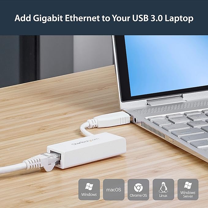 StarTech.com USB 3.0 to Gigabit Ethernet NIC Network Adapter - Image 5