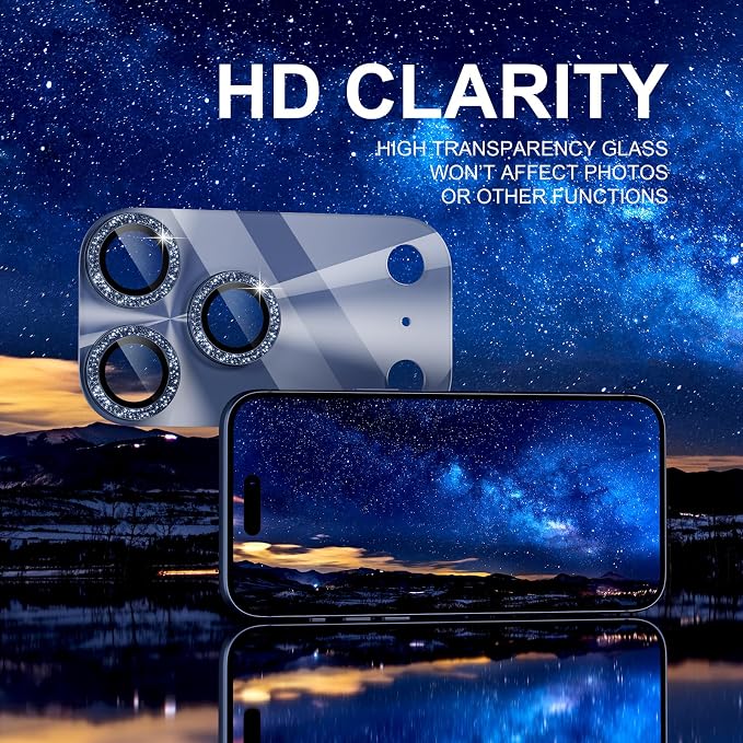 Choiche Compatible for iPhone 17 Pro Camera Lens Protector, Bling Camera Cover - Image 6