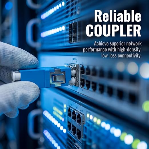 LC UPC Duplex Fiber Optic Adapter, Single Mode LC to LC Coupler - Image 5