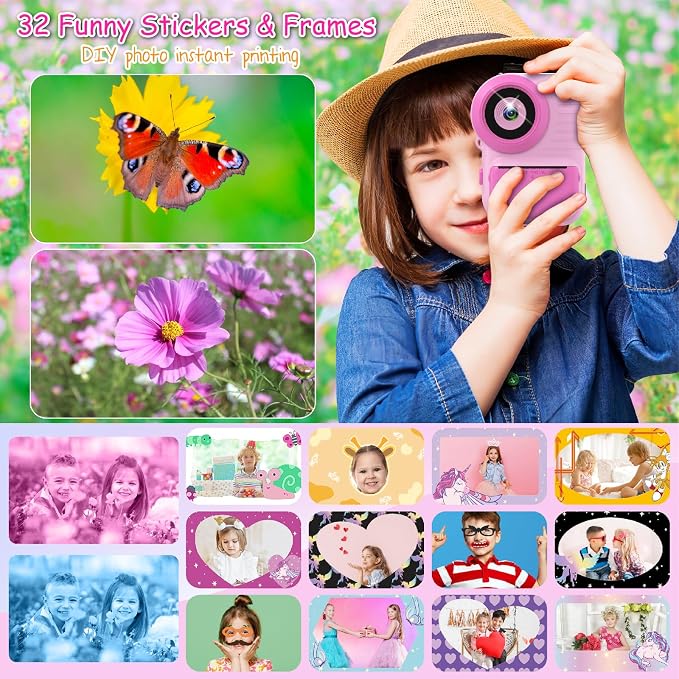 Kids Camera Instant Print, 3.5 Inch Screen Kids Digital Camera Instant - Image 3