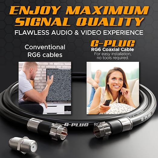 G-PLUG 40FT RG6 Coaxial Cable Connectors Set - Image 5