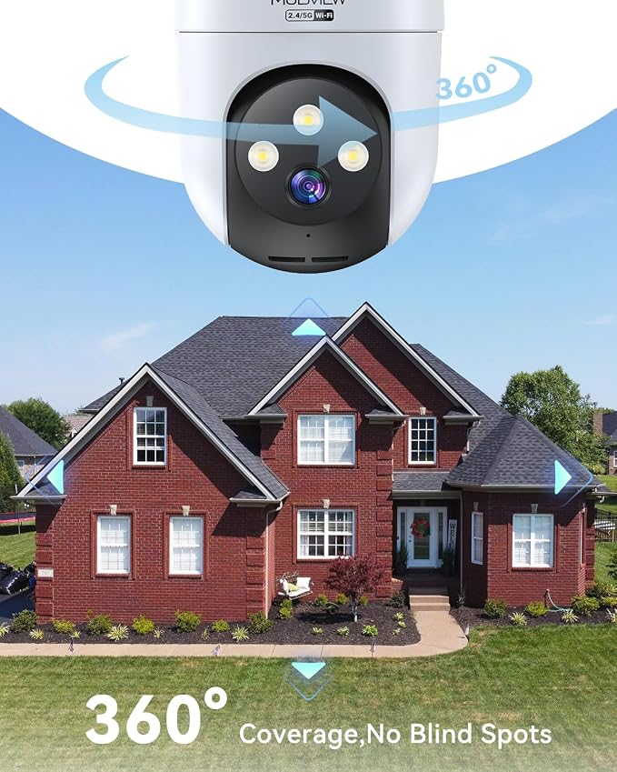 MUBVIEW 360° Security Cameras Wireless Outdoor, 24/7 Wired Outdoor Camera - Image 5