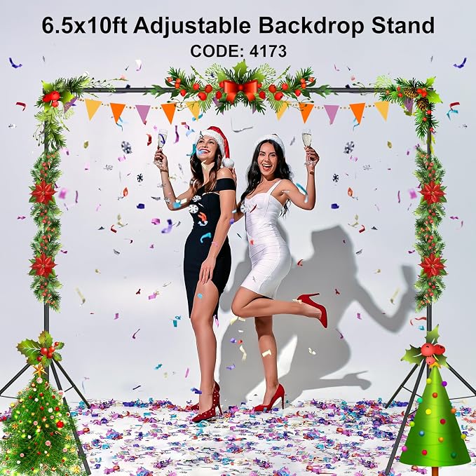 LINCO Lincostore Backdrop Support Stand Kit 10x6.5ft Adjustable Photography - Image 2