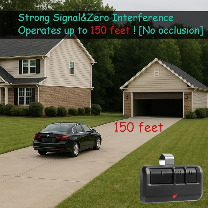 2 Replacement Garage Door Opener Remote, Compatible - Image 3