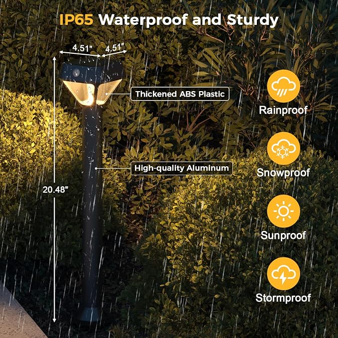 XMCOSY+ Smart Solar Pathway Lights, 150LM RGBCW Color Changing Landscape - Image 9