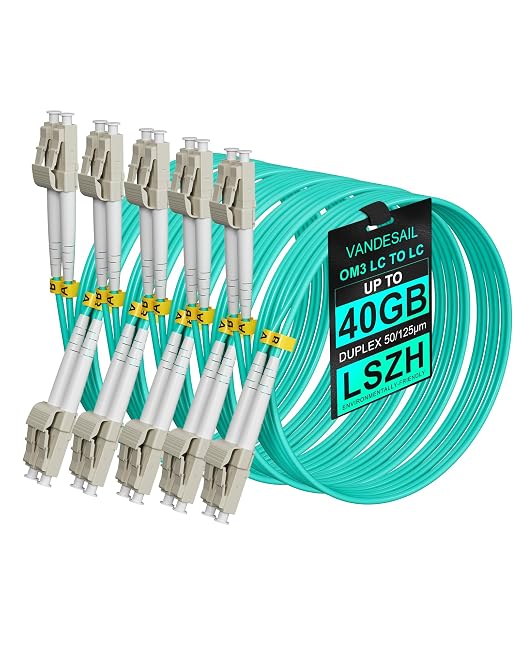 Fiber Patch Cable Multimode OM3 | 10G 40G LC to LC Fiber Optical Patch Cable by VANDESAIL