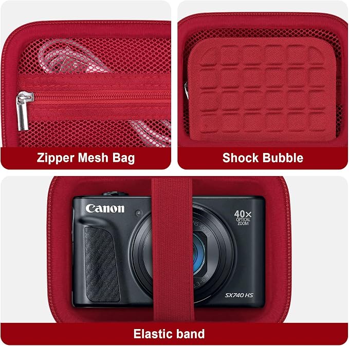 Hard Carrying Case for Canon PowerShot SX740 HS/ELPH 360 HS/ SX730 HS/ SX720 - Image 4