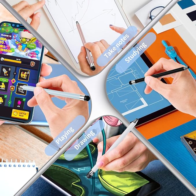 Stylus Pen for Touchscreen 10Pcs, 2-in-1 High Sensitivity & Precision Stylists - Image 6
