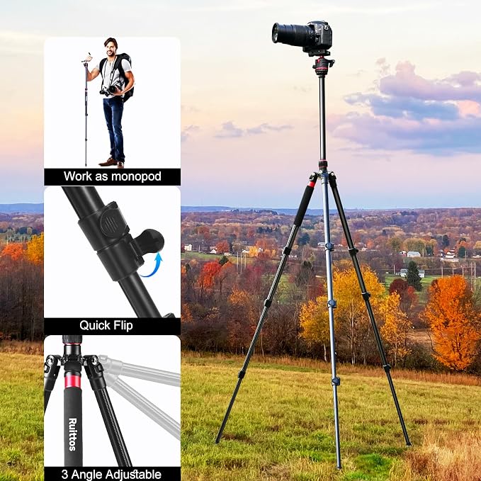Travel Tripod, Video Camcorders, Action Cameras, Telescopes...8.8lbs - Image 3