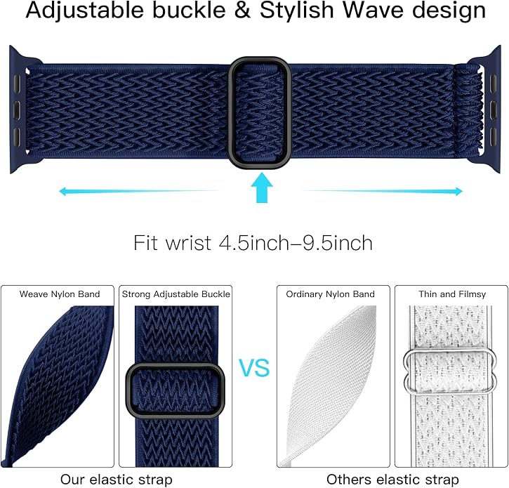 Lerobo Stretchy Nylon Solo Loop Band, Compatible - Image 3