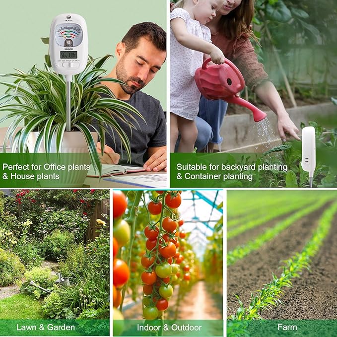 HSLGOVE Soil Test Kit, 7-in-One Soil Moisture Meter/Soil PH Meter/Fertility - Image 5