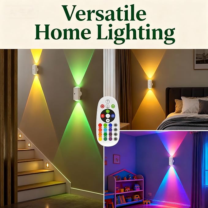 4 Pack Rechargeable Dynamic RGB LED Wall Lamp, Motion-Sensing Step Lights - Image 4