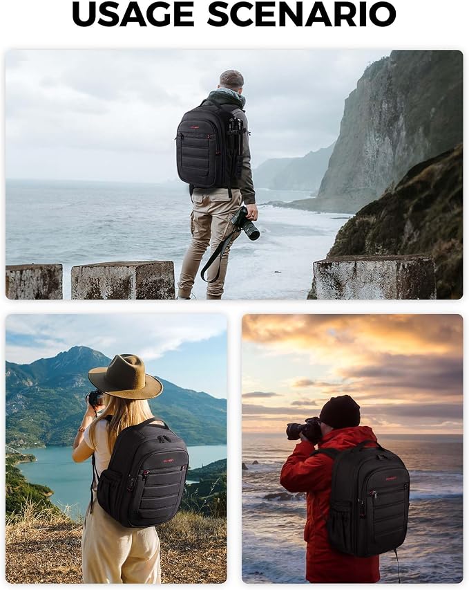 BAGSMART Camera Bag for DSLR, Waterproof Camera Backpacks for Photographers - Image 8