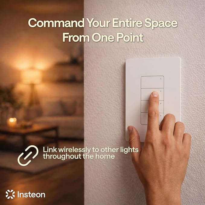 Insteon i3 Keypad 4-Button Smart Light Switch, KP014 - Image 4