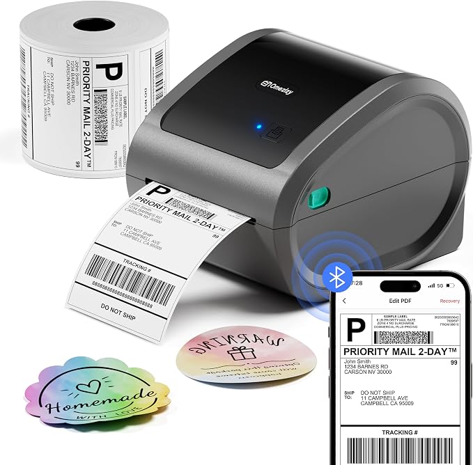 Bluetooth Shipping Label Printer by OmezizyLabelPrinter