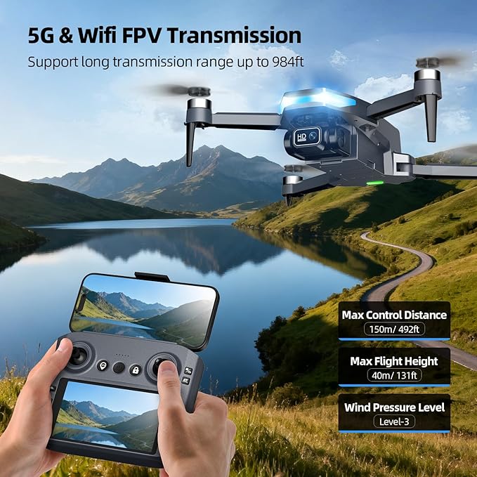 GPS Drone with Camera for Adults, 2K FPV Drone with 4.5" Screen Remote - Image 6