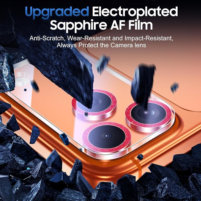 UniqueMe Compatible for 3 Pack iPhone 17 Pro Camera Lens Protector - Image 3