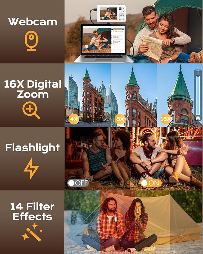 88MP Digital Camera for Photography, 2026 New WiFi 8K Vlog Video Camera for - Image 6