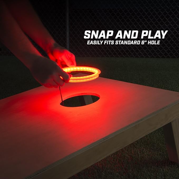 GoSports Cornhole Light Up LED Ring Kit 2pc Set - Image 3