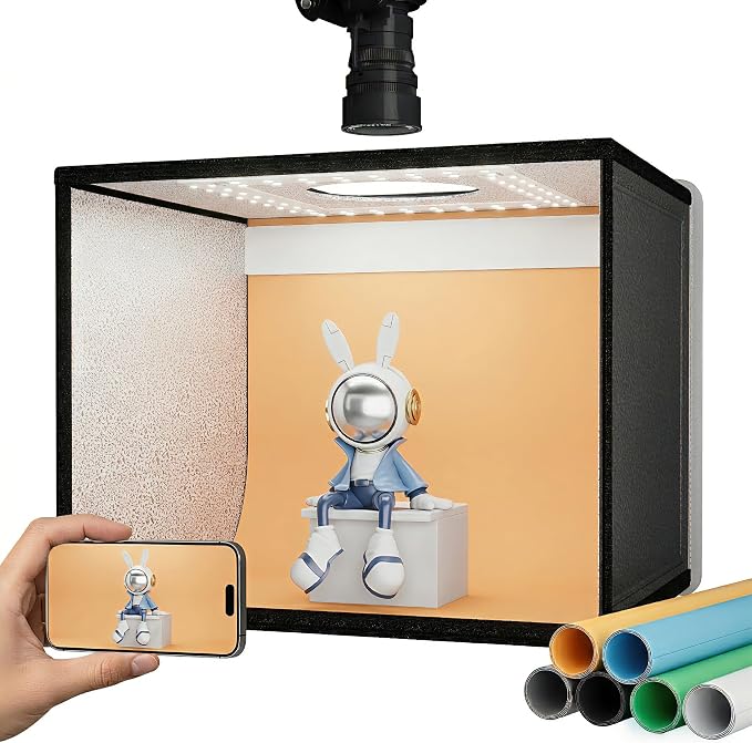 RALENO 16"x12"x12" Photo Studio Light Box, Quick-Release Portable Photography by RaLeno