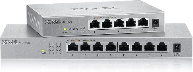 Zyxel 8-Port 2.5GbB MultiGig Ethernet Unmanaged Switch | 8 x 100/1G/2.5G Mbps - Image 5