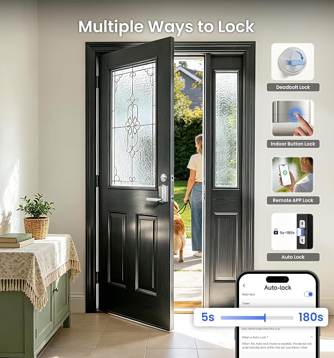 Veise VE029-E Wi-Fi Smart Lever Lock - Image 9