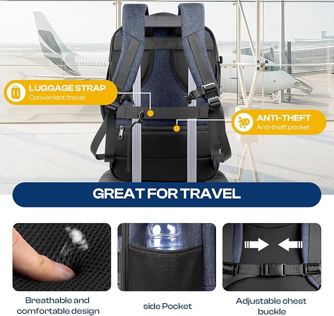 60L Extra Large Laptop Backpack - Image 7