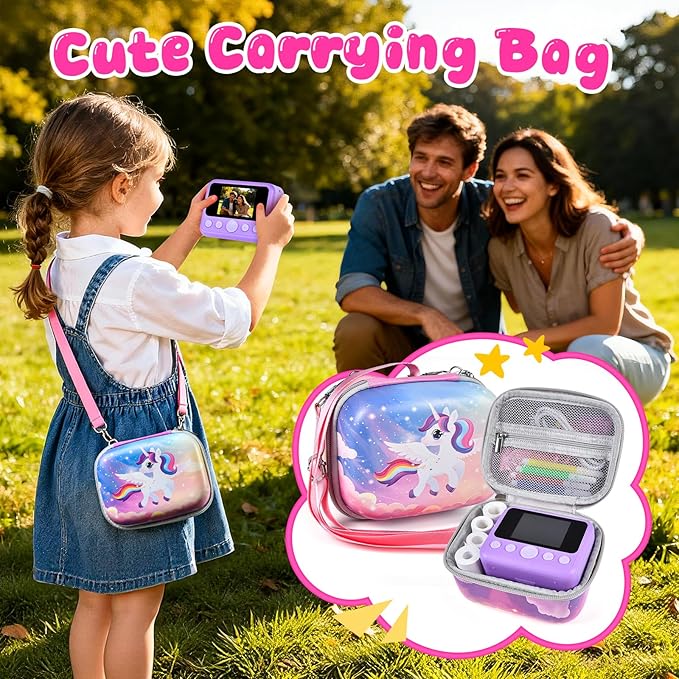 Kids Instant Print Camera with Carrying Bag, 1080P HD Digital Camera - Image 2