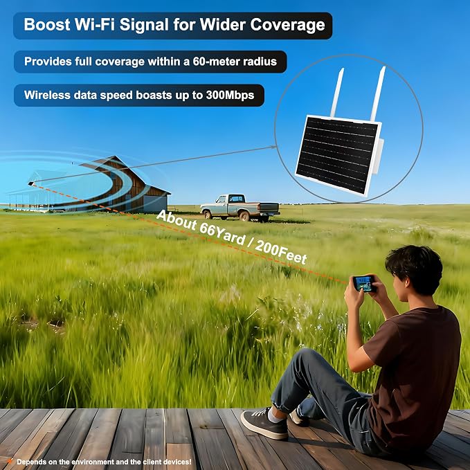 Solfie Solar Wi-Fi Extender Outdoor, Battery & Solar Powered, Wireless Signal - Image 4