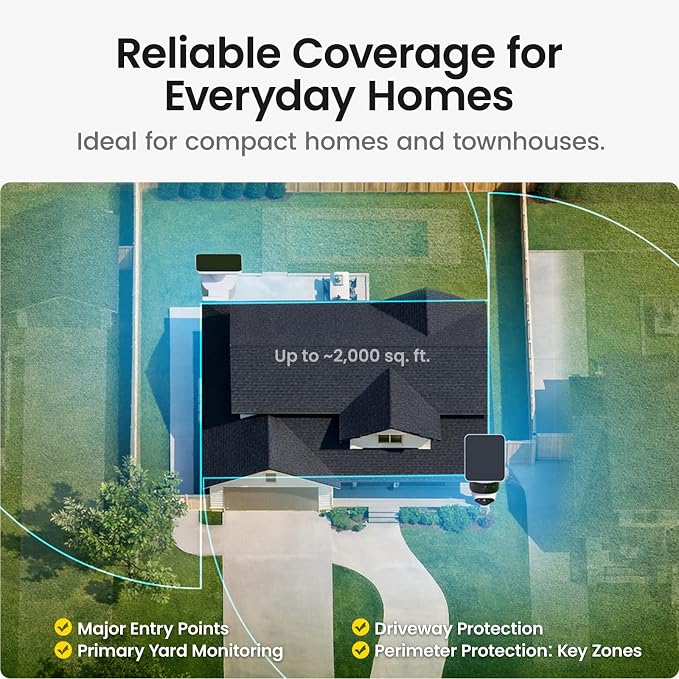aosu T2 Pro Solar Security Cameras Wireless Outdoor, 2 Cam Kit, 3K Dual Cam No - Image 2