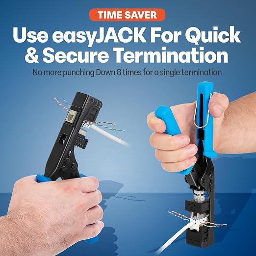 Everest 90° Angled RJ45 Cat6 Keystone Jacks 50-Pack in Light Almond | Slim - Image 5