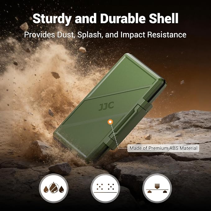 Green 36 Slots Memory Card Case Water-Resistant Anti-Shock Memory Card Wallet - Image 2