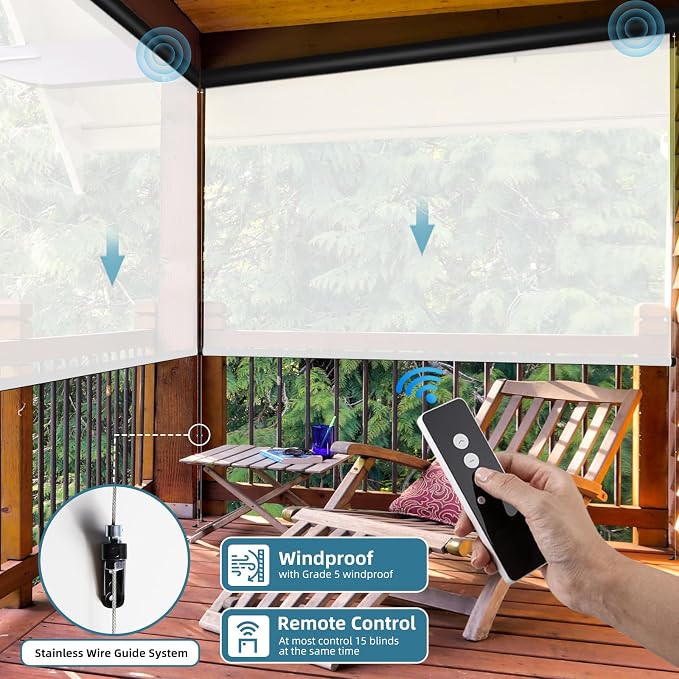 SmartWings Motorized Outdoor Sun Shades - Image 2