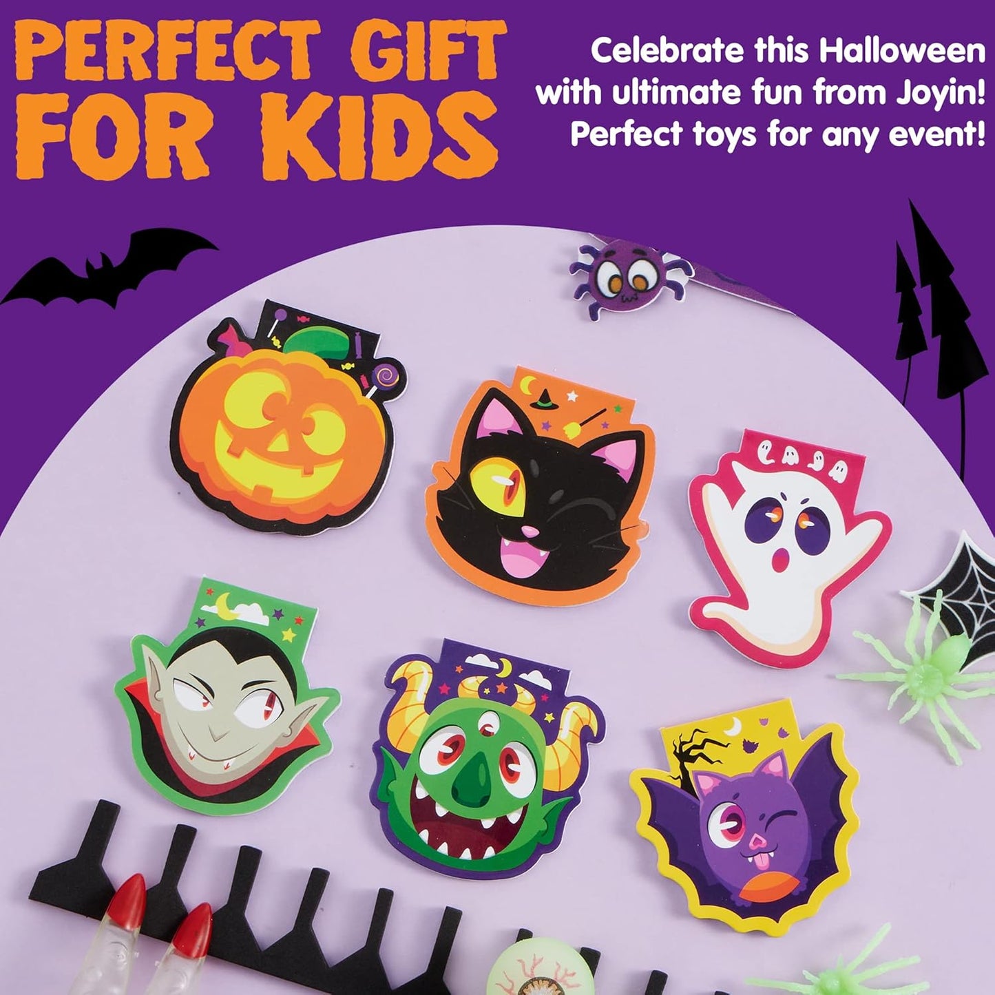 JOYIN 60 Pcs Halloween Mini Notepad Set in 6 Designs, Halloween Spooky Characters Note Pads Mini Notebooks for Kids Boys Girls Party Supplies, Classroom Favors, Trick or Treats Goodie Bags Fillers