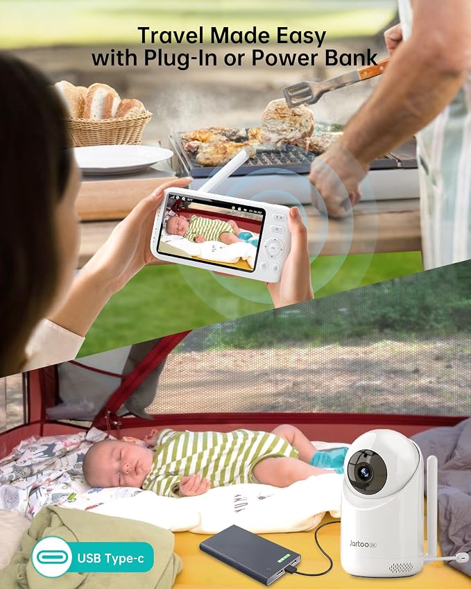 Jartoo 2K 5.5" Video Baby Monitor - Image 9